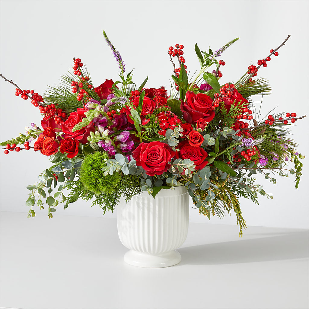 Big Red Bow Bouquet – Laurie Clark Designs, Thamesville ON