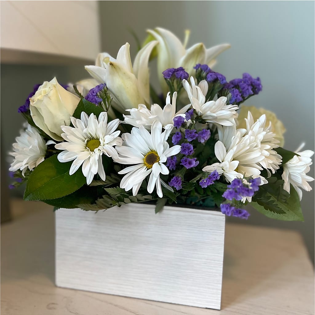 Beyond Blue Box Bouquet – Laurie Clark Designs, Thamesville ON
