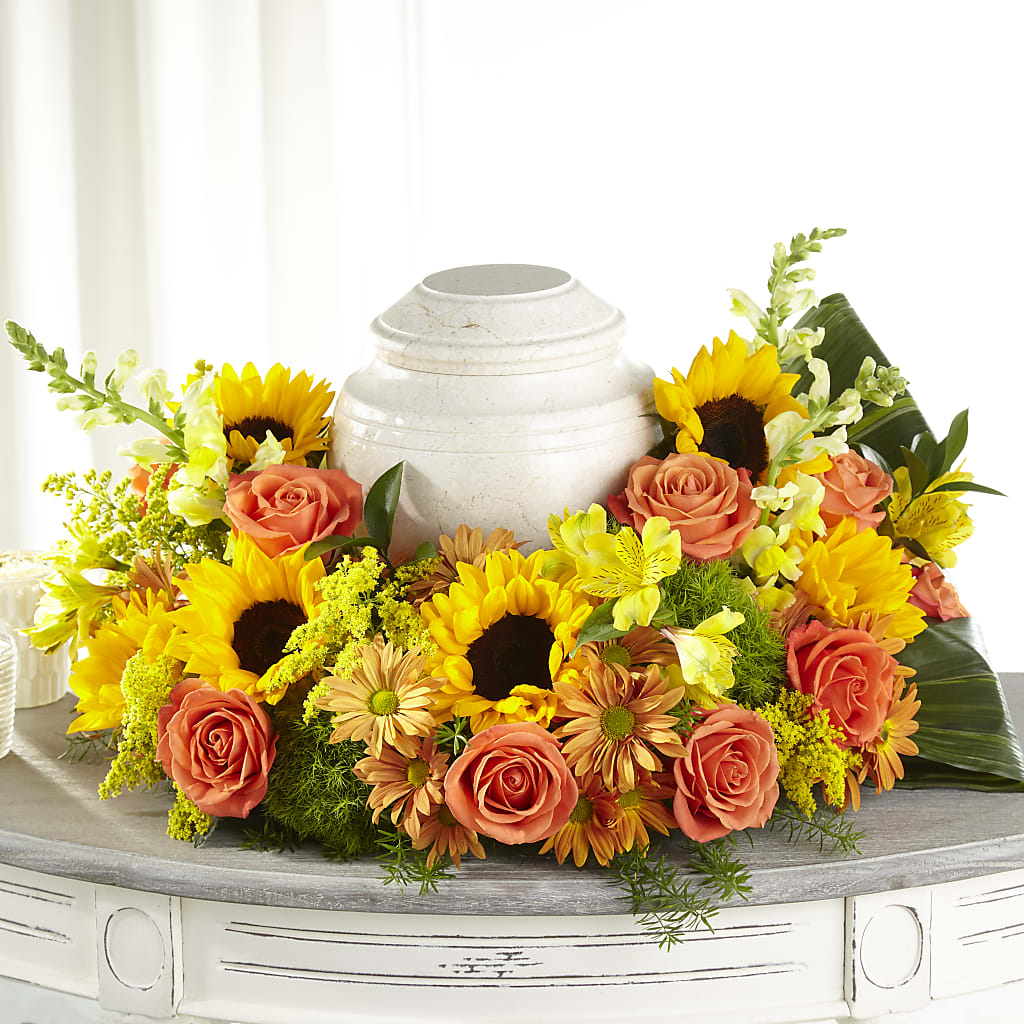 Faithful Sunflower Cremation Adornment – Laurie Clark Designs, Thamesville ON