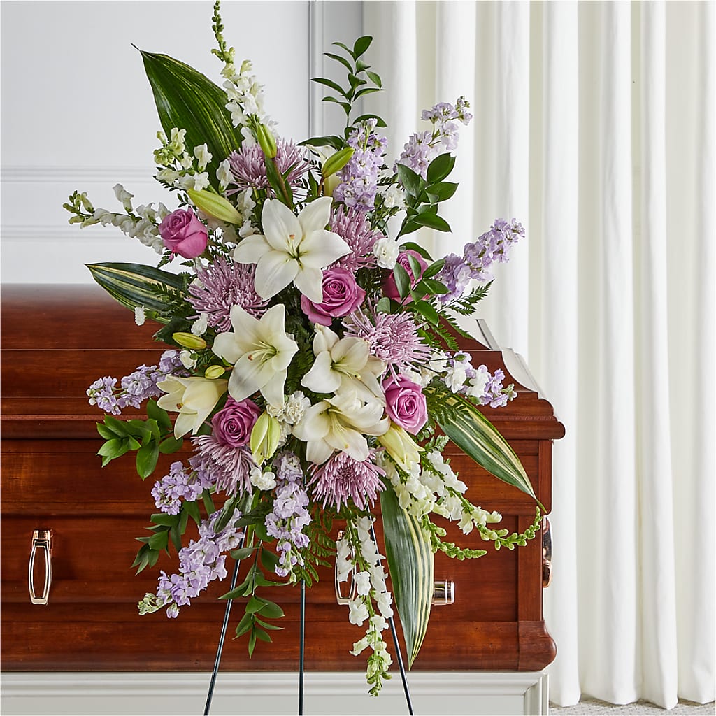 Grateful Hearts Standing Spray – Laurie Clark Designs, Thamesville ON