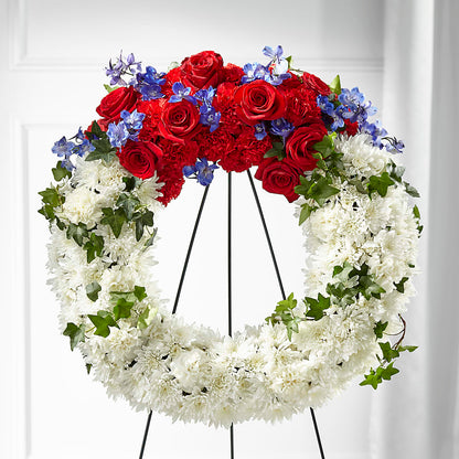 Patriotic Passion Wreath –  Laurie Clark Designs, Thamesville ON