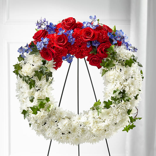 Patriotic Passion Wreath –  Laurie Clark Designs, Thamesville ON