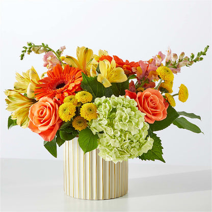 Autumn Sunshine Bouquet with Ivory Vase –  Laurie Clark Designs, Thamesville ON