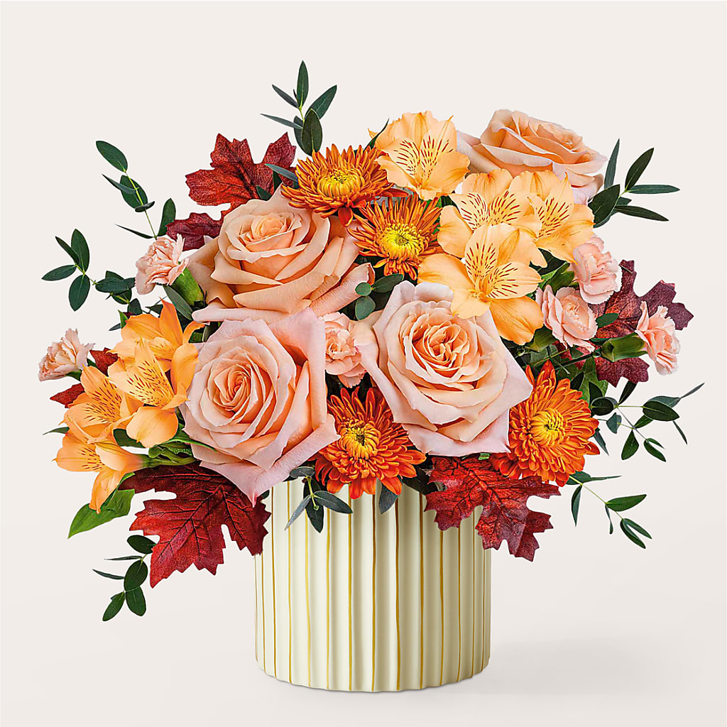 Spiced Latte Bouquet with Ivory Vase –  Laurie Clark Designs, Thamesville ON