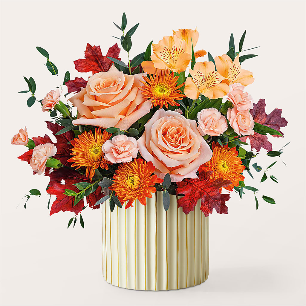 Spiced Latte Bouquet with Ivory Vase –  Laurie Clark Designs, Thamesville ON