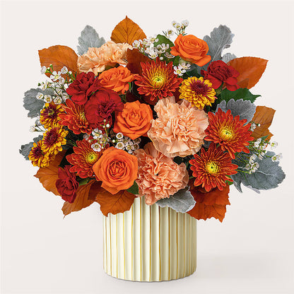 Merlot Bouquet with Ivory Vase –  Laurie Clark Designs, Thamesville ON