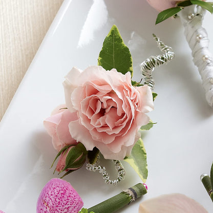 Pink Spray Rose Boutonniere –  Laurie Clark Designs, Thamesville ON