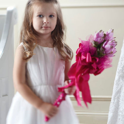 Sparkle Pink Flower Girl Bouquet –  Laurie Clark Designs, Thamesville ON