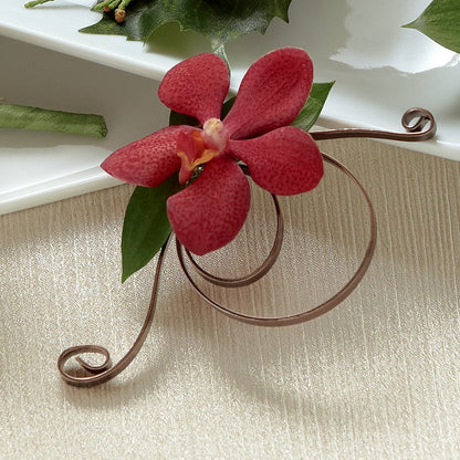 Red Mokara Boutonniere –  Laurie Clark Designs, Thamesville ON